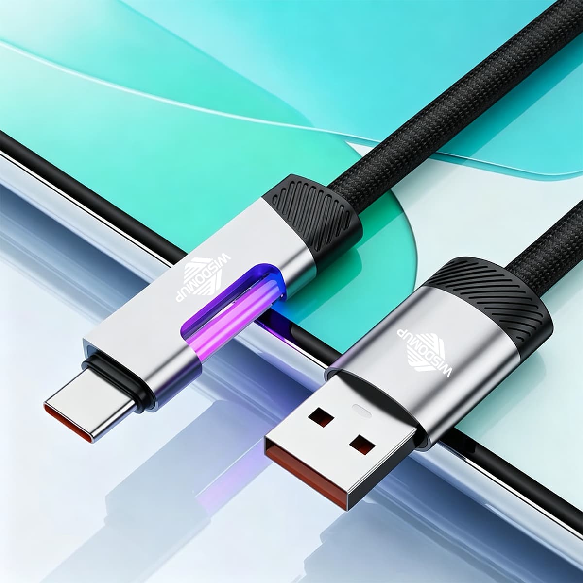 SJX-45T 100W Fully Compatible USB-A to Type-C Fast Charging Cable