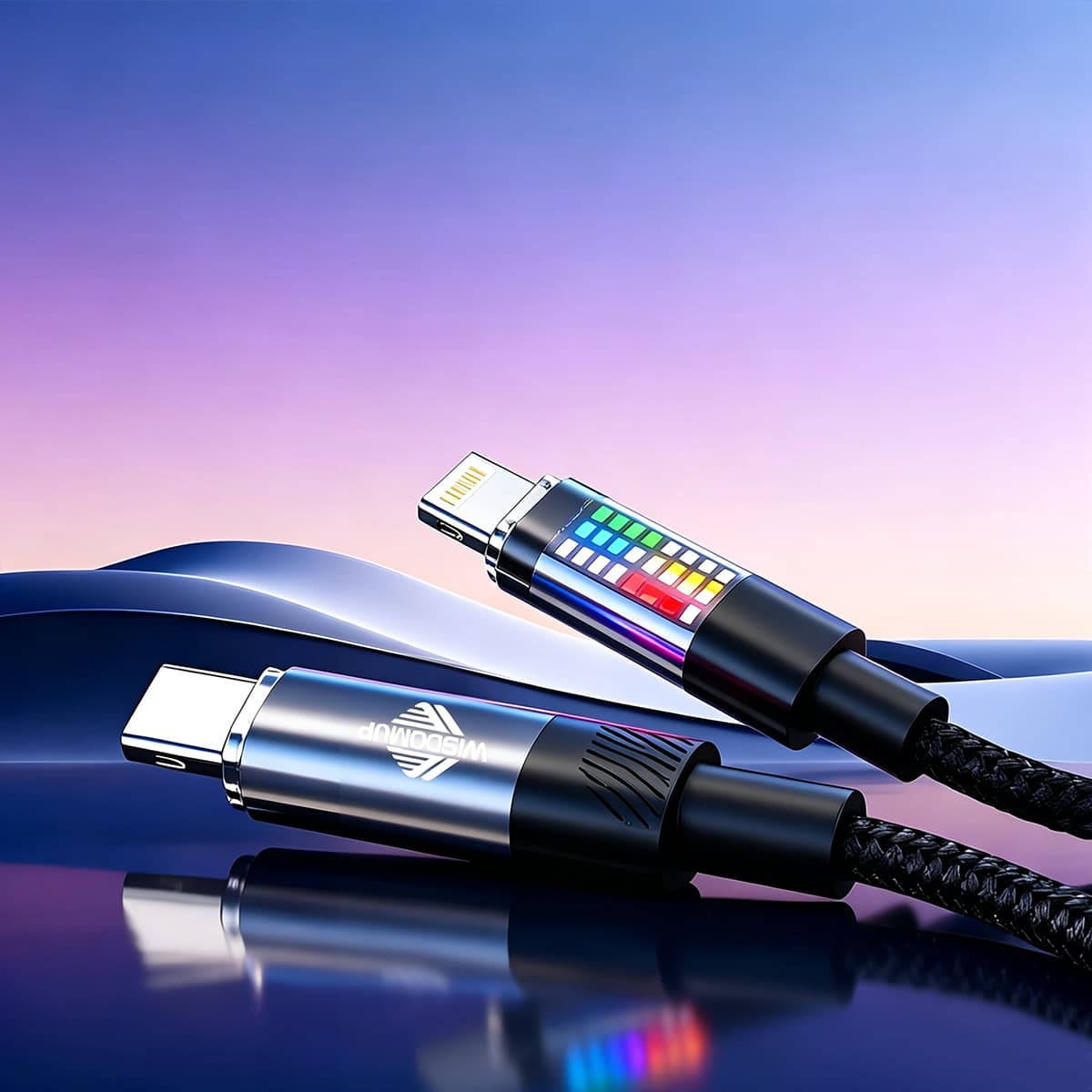 SJX-46CL 27W Power Delivery Type-C to Lightning Equalizer Beam Design LED Indicator