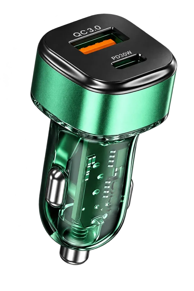 CC-14 30W PD USB + USB-C Car Charger