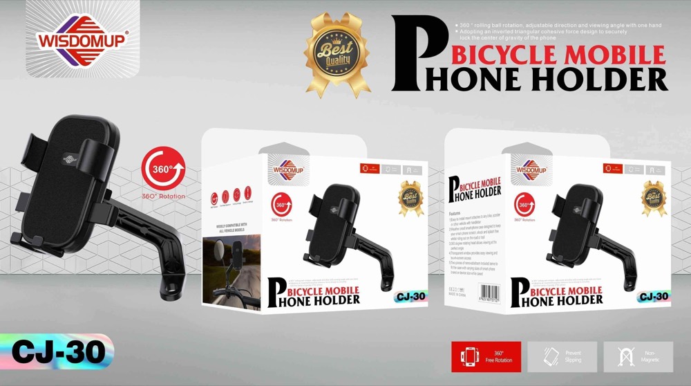 CJ-30 Motorbike Mirror Phone Mount