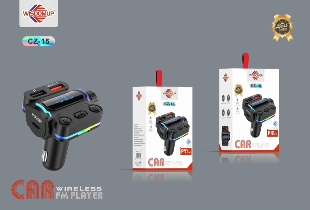 CZ-15 Car Bluetooth FM Transmitter & Charger