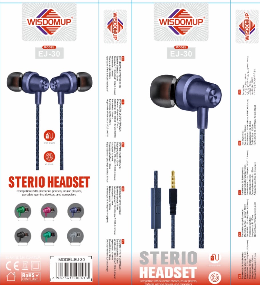 EJ-30 3.5mm Handsfree Earphones