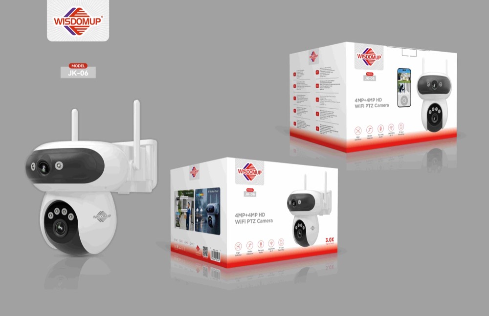 JK-06 8MP Dual-Lens Dual-Band Wi-Fi PTZ Camera
