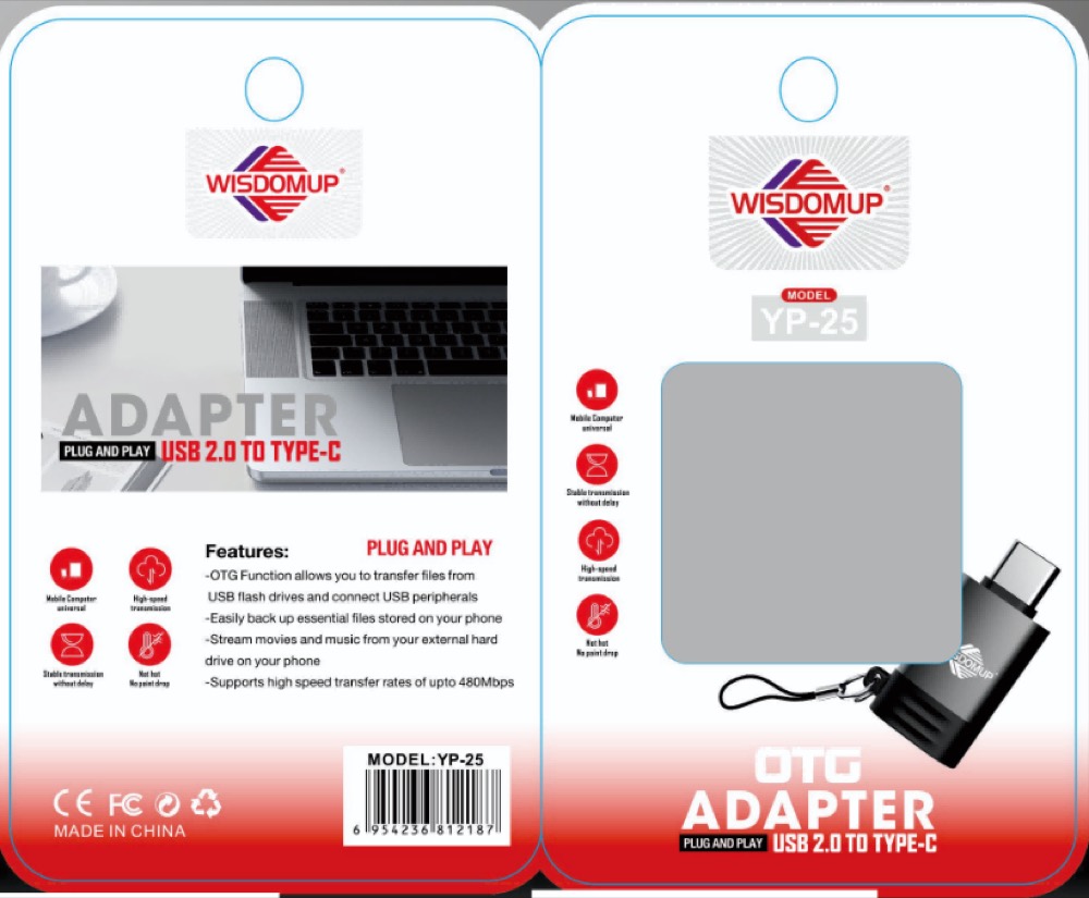 YP-25 USB-A to USB-C Adapter
