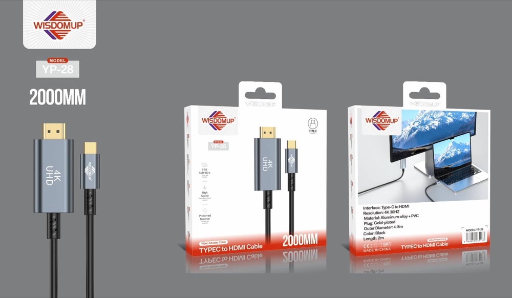 YP-28 USB-C to HDMI 4K Cable